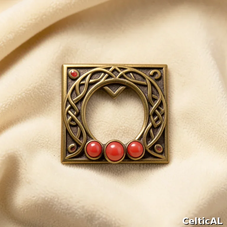 Fibula celtica La Tène con incassi di corallo rosso