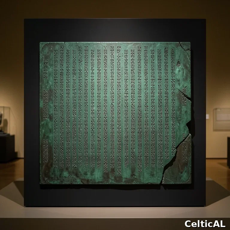 Calendario di Coligny completo: tavola di bronzo gallica al museo di Lione