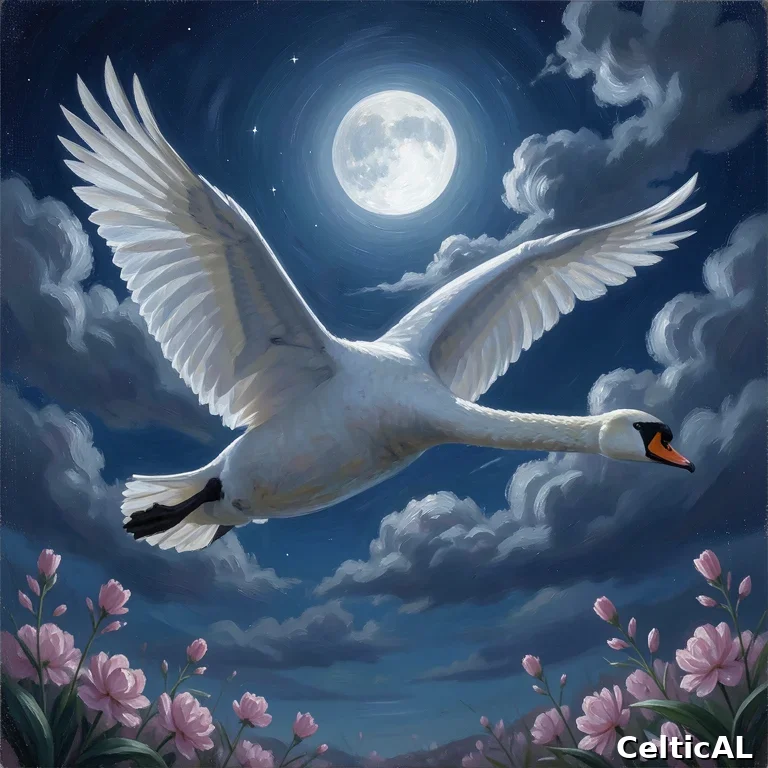 Cigno notturno come immagine di passaggio fra i mondi