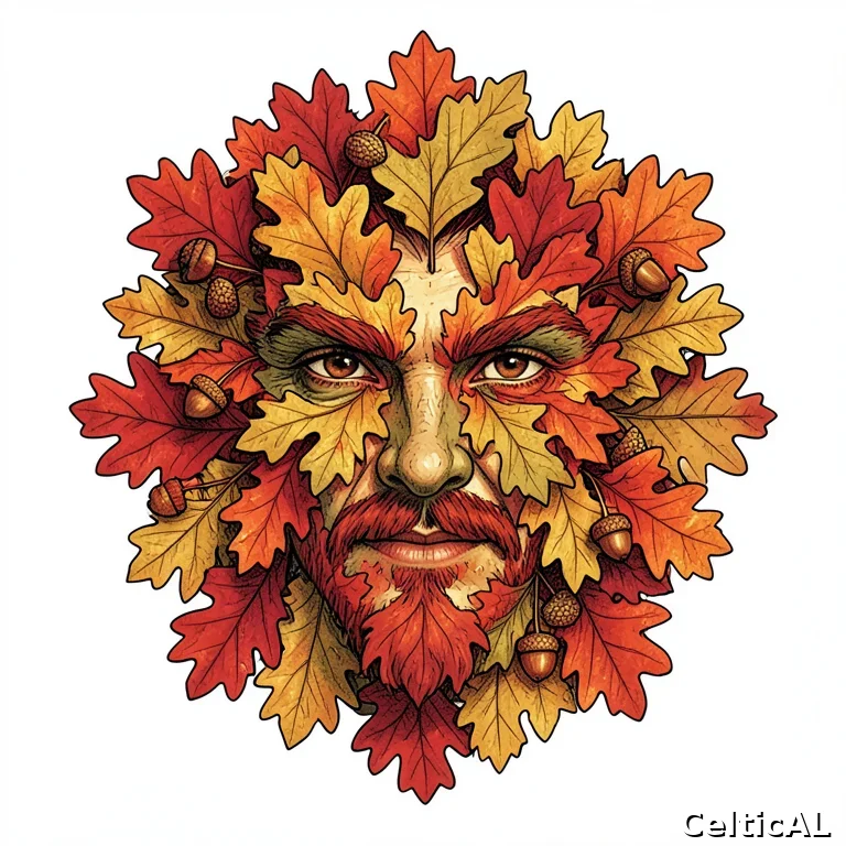 Green Man autunnale: maschera vegetale di Samhain