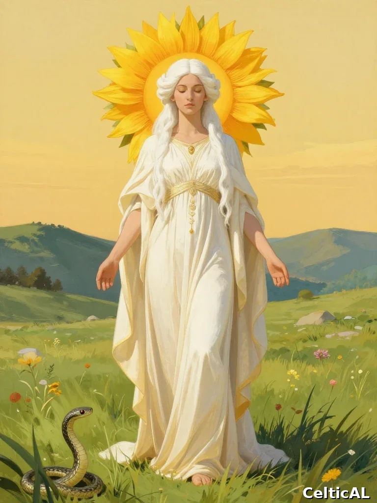 La dea bianca di Litha nel sole del solstizio
