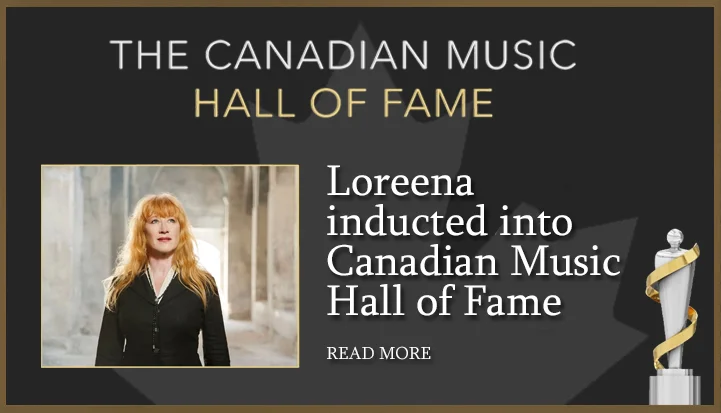 Loreena McKennitt in una fotografia pubblicata dal sito ufficiale