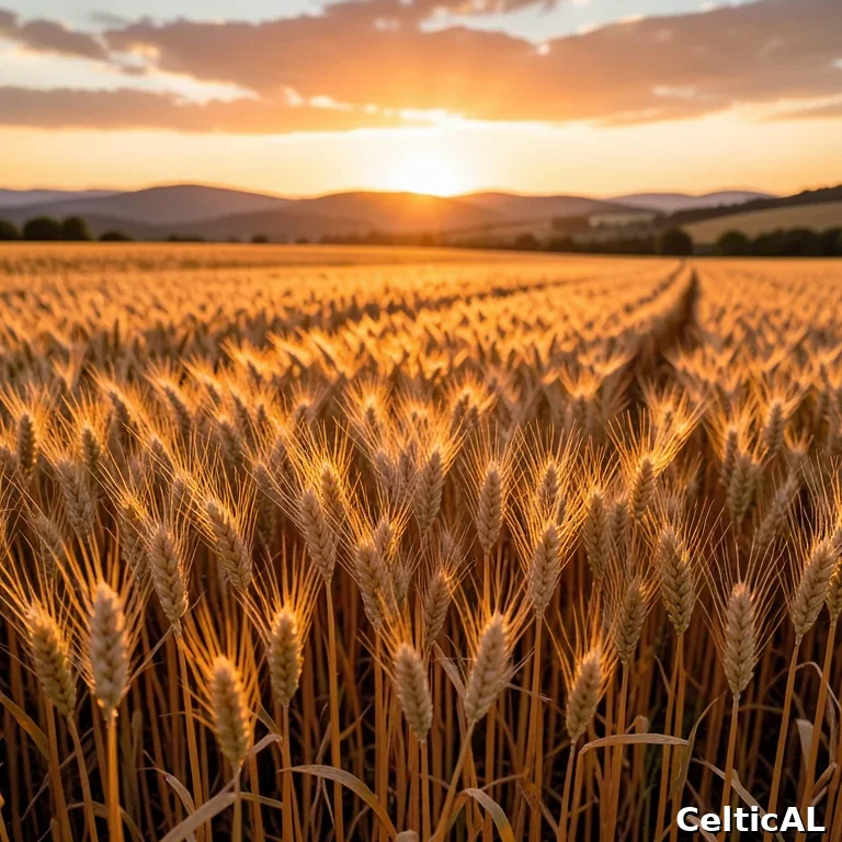 Campo di grano dorato pronto per il raccolto