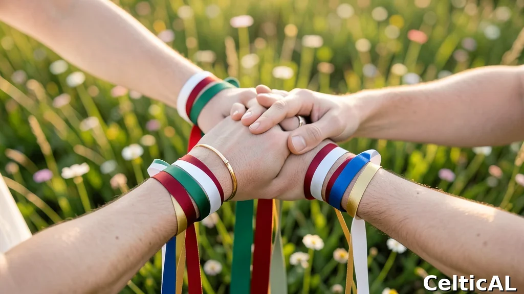 Matrimonio celtico (handfasting): rito, nastri e cerimonia