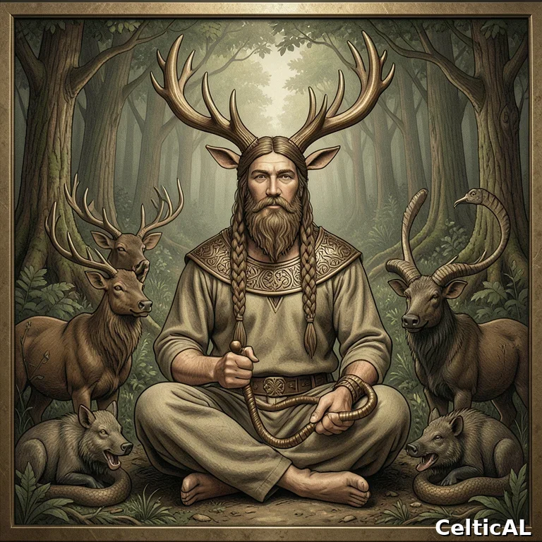 Mitologia celtica: il dio cornuto Cernunnos circondato dagli animali