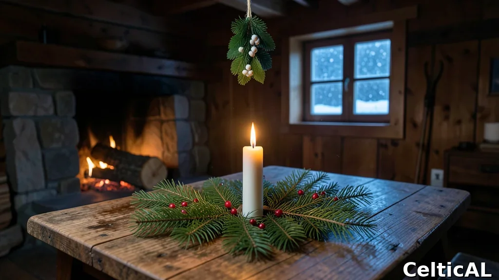 Natale celtico: ceppo, vischio, candele e luci nella tradizione di Yule