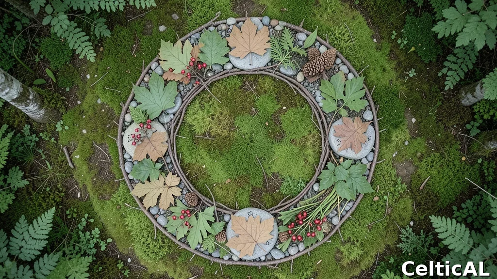 Ruota moderna dei tredici alberi del calendario celtico