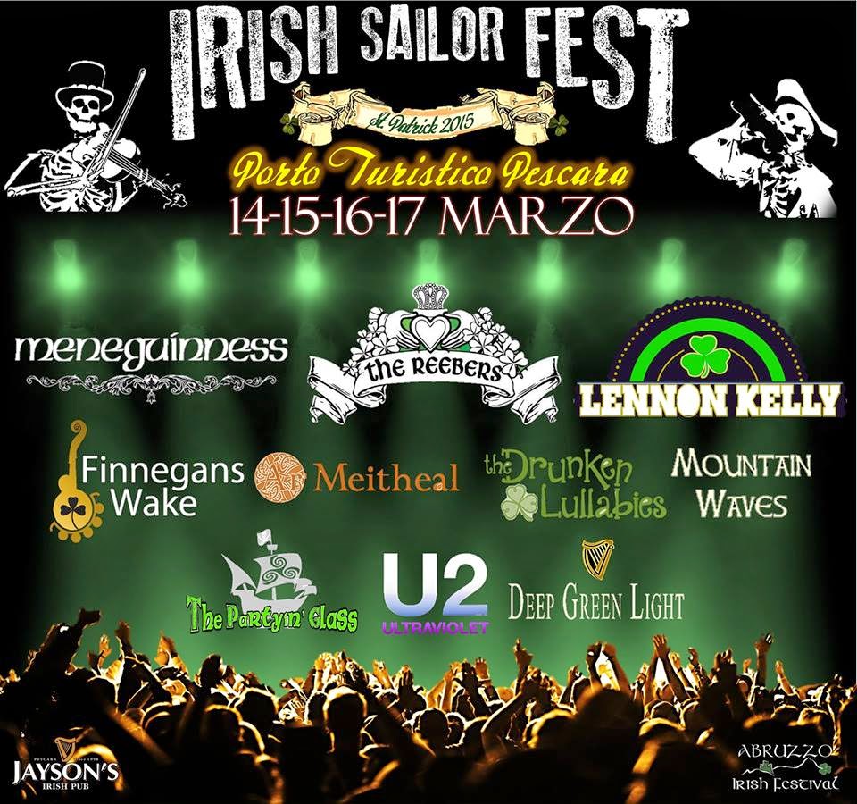 Locandina dell'Irish Sailor Festival di Pescara, edizione marzo 2015