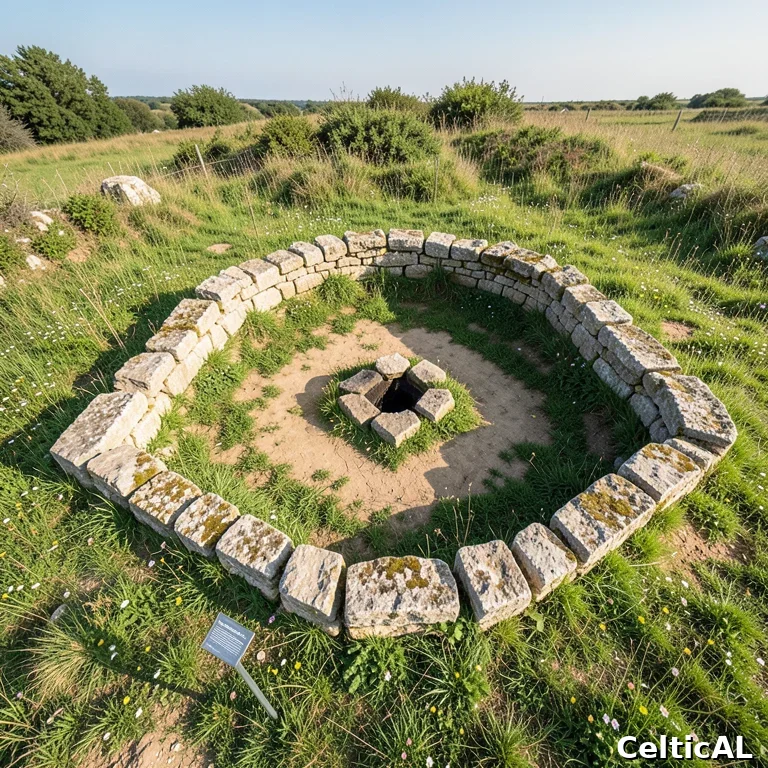 Fondazioni di una casa celto-etrusca a Monte Bibele
