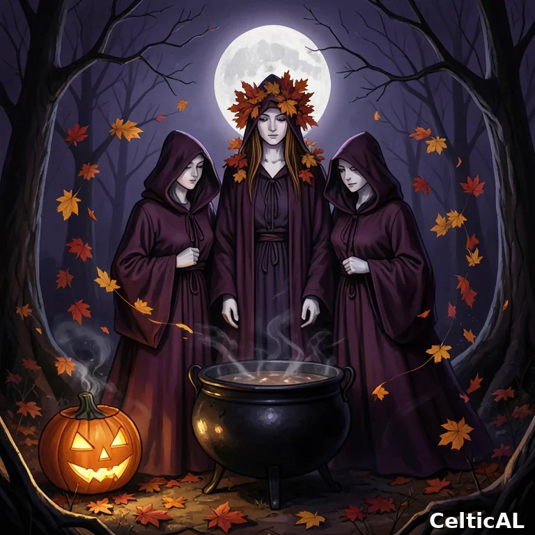 Maschere di Samhain nella notte degli spiriti