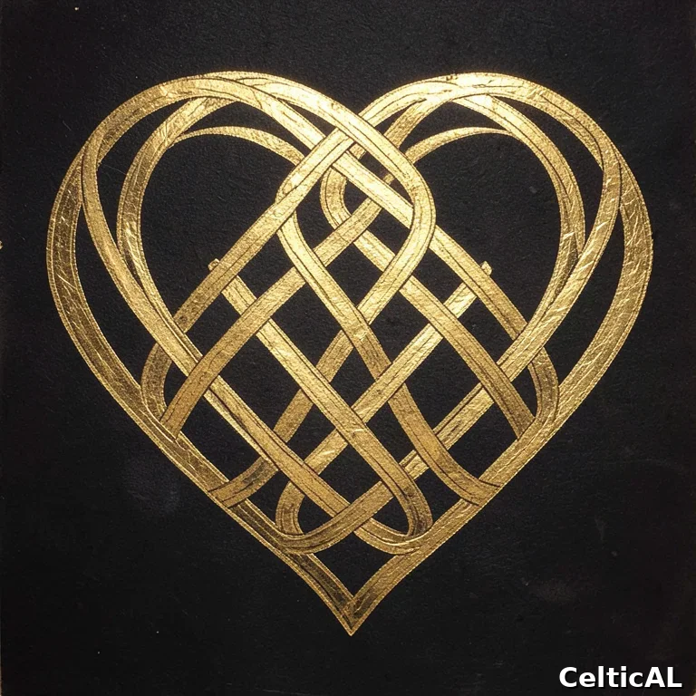 Nodo dell'amore celtico in stile manoscritto insulare
