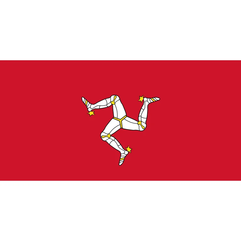 Il triskelion sulla bandiera dell'Isola di Man (immagine: Wikimedia Commons, pubblico dominio)
