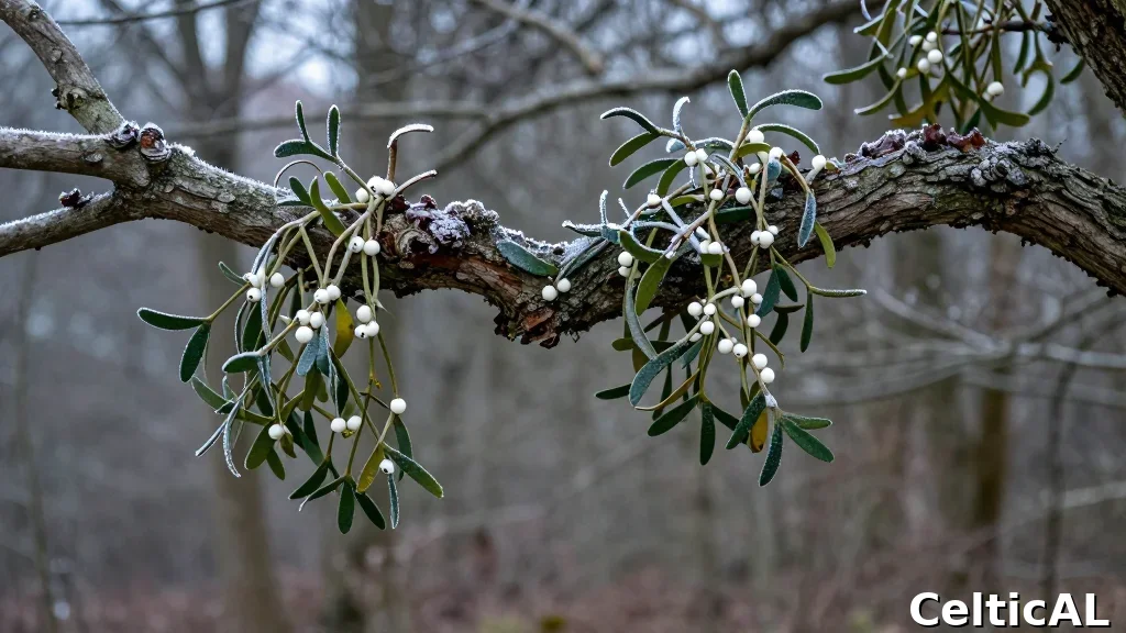Vischio sulla quercia, pianta rituale del solstizio d'inverno